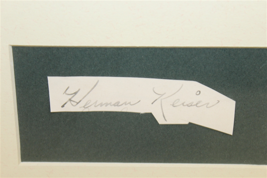 Herman Keiser Signed Cut with Photo Display - Framed JSA ALOA