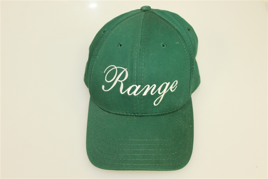 Augusta National Practice Range Titleist Golf Balls (25) & Bag with Green 'Range' Caddy Hat