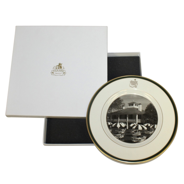 Augusta National Members 8 Inch Pickard Plate Depicts Clubhouse - In Original Box
