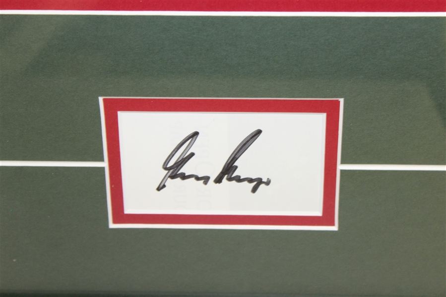 Gary Player Signed Cut with Photo in 'Signature Series' Frame JSA ALOA