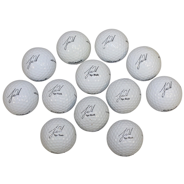 Dozen Tiger Woods Autograph Titleist 'Wheaties' & 'American Express' Logo Golf Balls