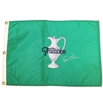 Arnold Palmer Signed The Tradition Green Embroidered Flag in Silver JSA ALOA