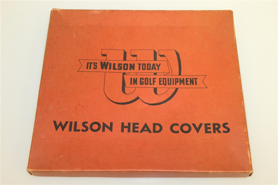 1950's Wilson Red Head Covers #1, 2, & 3 in Original Box - Never Used Condition