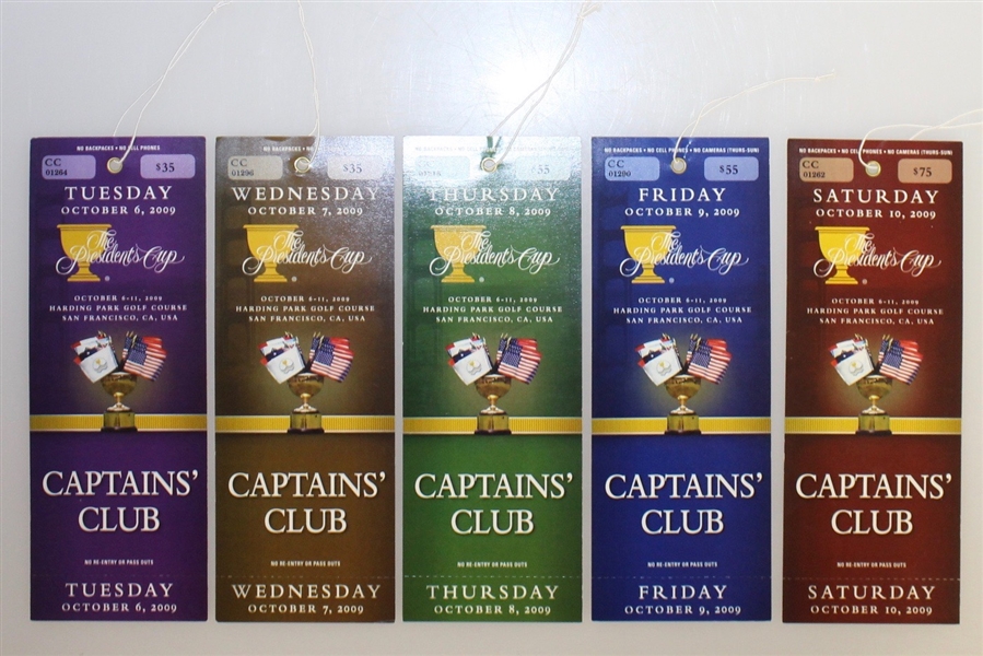 2009 Presidents Cup Tickets Thursday-Saturday