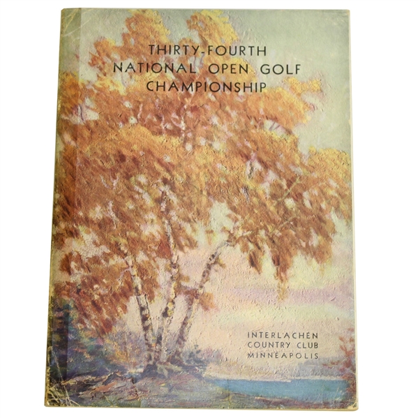 1930 US Open at Interlachen Program - Bobby Jones Grand Slam!