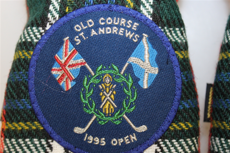 Old Course At St. Andrews 1995 Open Red Tartan Club Head Covers - 1, 3, Utility