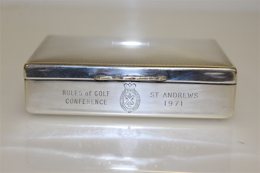 1971 Rules Of Golf Conference Cigarette Box from The Royal & Ancient Golf Club of St. Andrews