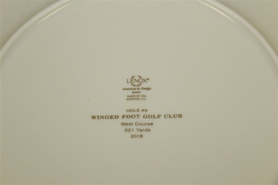 Lenox Winged Foot Trophy Plate - West Course Hole #9