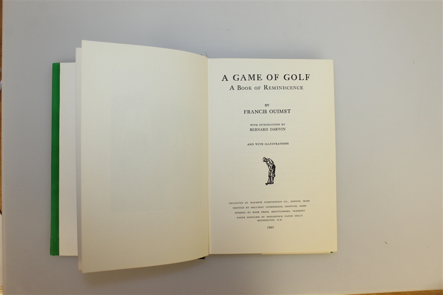 A Game Of Golf By Francis Ouimet w/ Dust Jacket