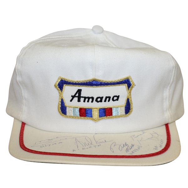 Vintage Amana PGA Tour Hat Signed By Mike Ditka, Bobby Knight, Andy North & Bobby Wadkins JSA/AOLA
