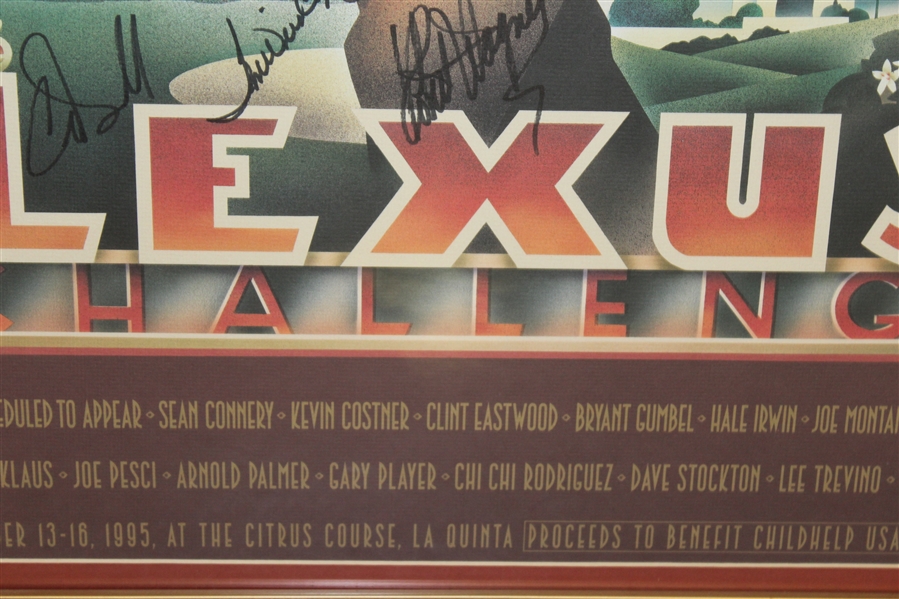 1995 Lexus Challenge Poster Signed By Palmer, Nicklaus, Player, Eastwood, & other JSA ALOA