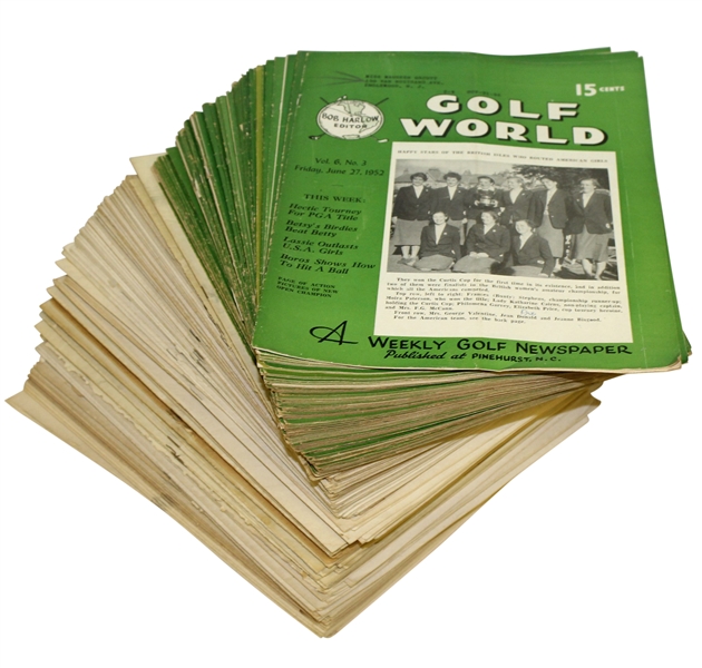 Maureen Orcott's Personal Golf World Weekly Magazines - Various Issues From 1948-1952