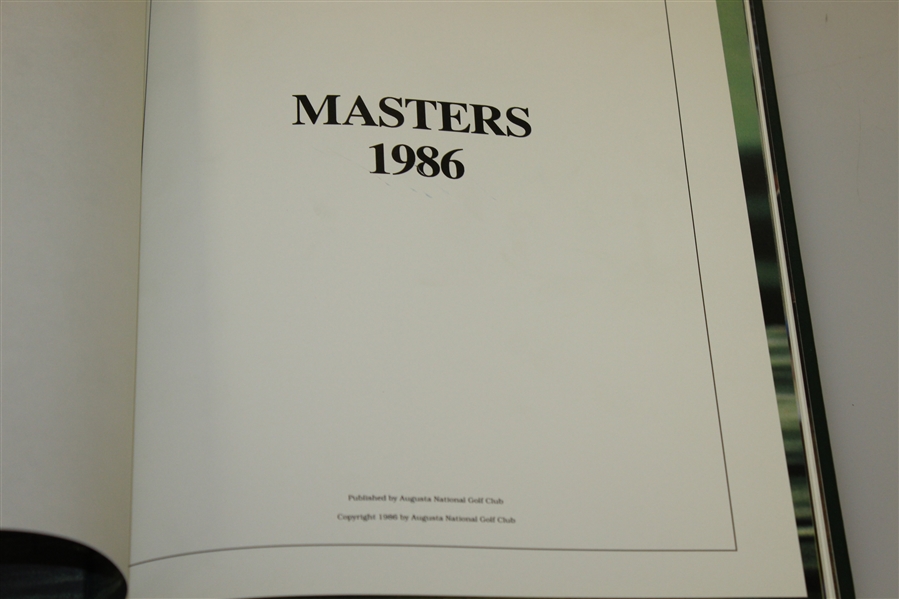 1986 Masters Annual Book