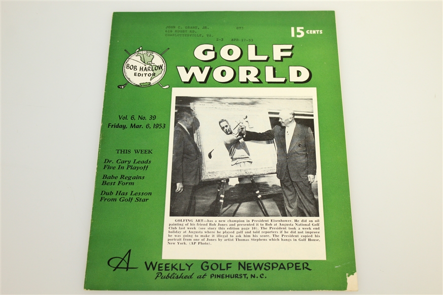 1953 Golf World Magazines w/ Ben Hogan Victory Content
