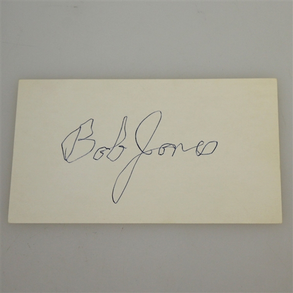 Bob Jones Signed Card JSA AOLA