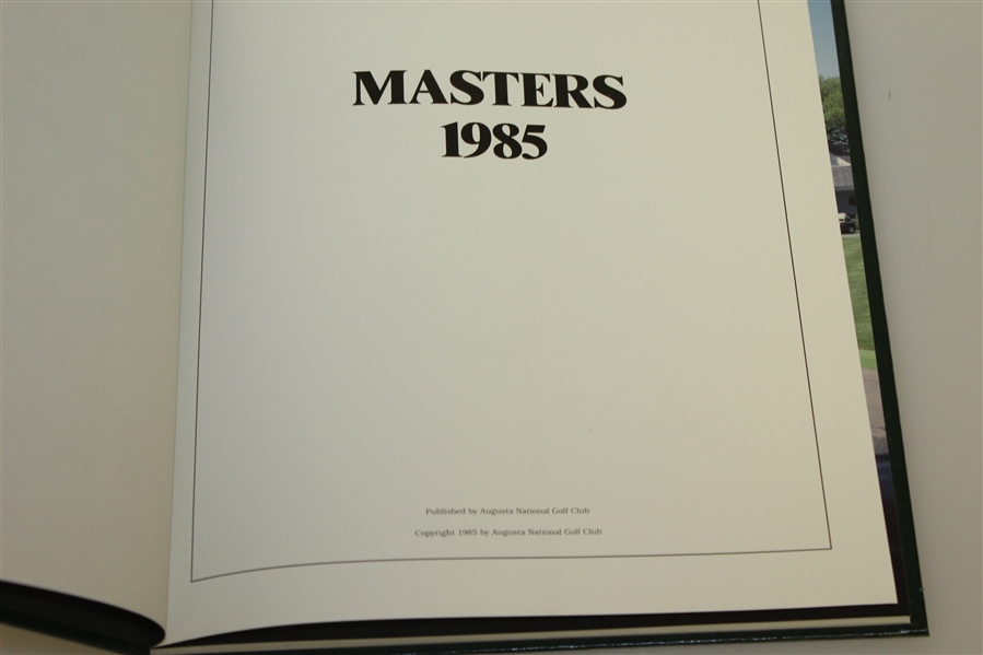 1985 Masters Tournament Annual - Bernhard Langer Winner