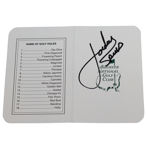 Jordan Spieth Signed  Augusta National Golf Club Scorecard - Full Signature JSA ALOA