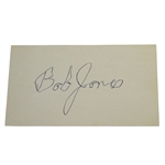 Robert "Bob" T. Jones Jr. Signed Index Card JSA ALOA