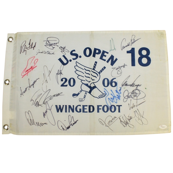Signed US 2006 US Open Flag - Arnold Palmer, Ray FLoyd, Gary Player & 23 Others JSA AOLA