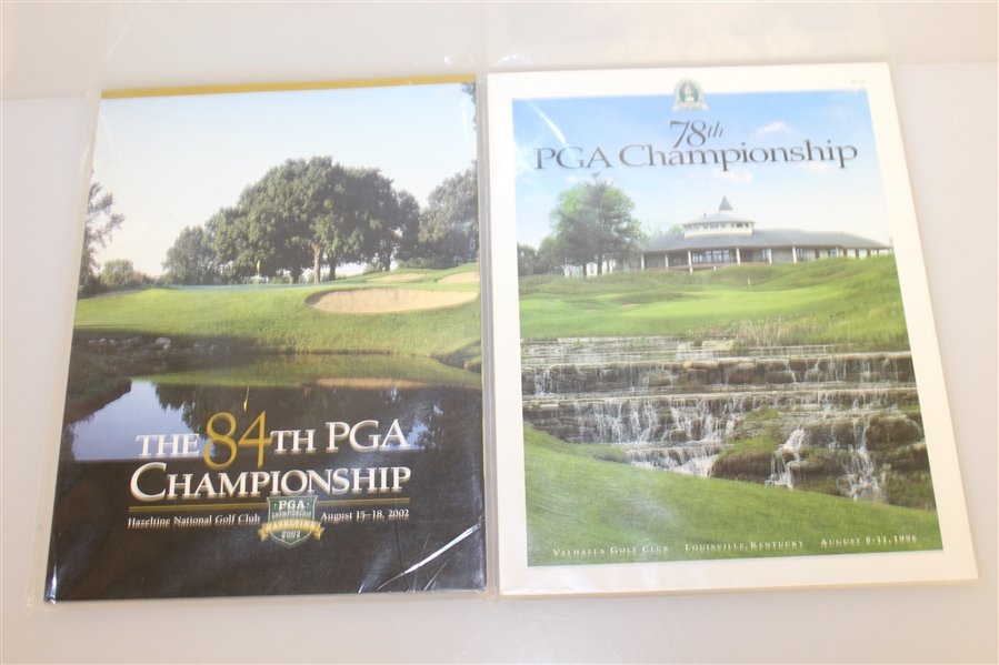 Nine PGA Championship Programs - 1977, 78, 83 , 92, 93, 94, 96, 01, 02