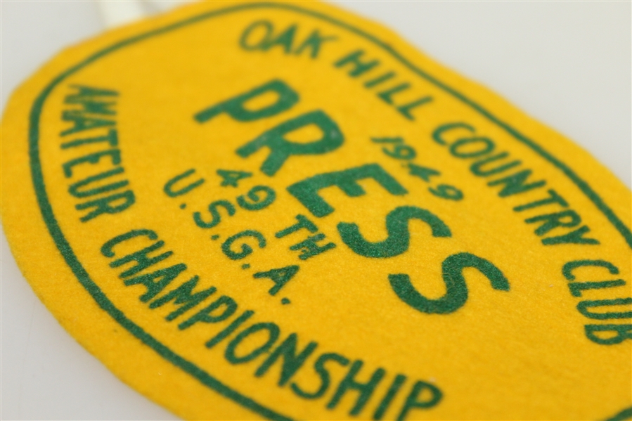 1949 USGA Amateur Championship Media Arm Band - Oak Hill Country Club