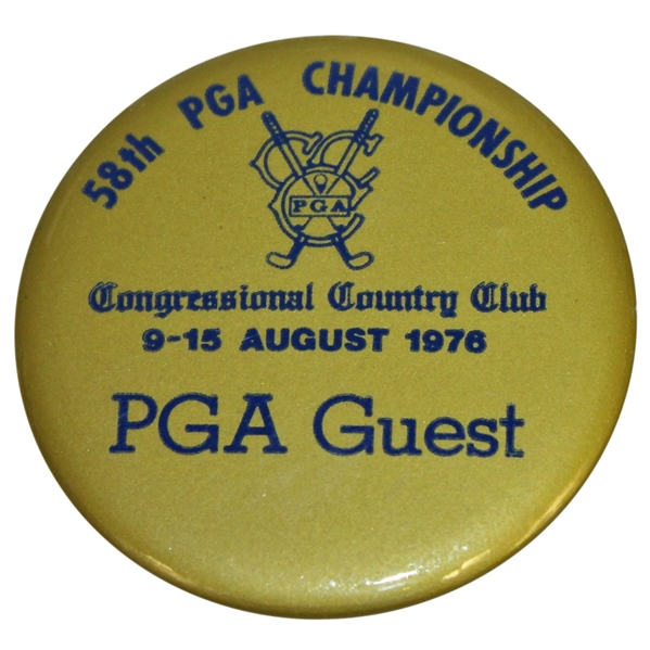 Deane Beman's 1976 PGA Championship at Congressional PGA Guest Badge