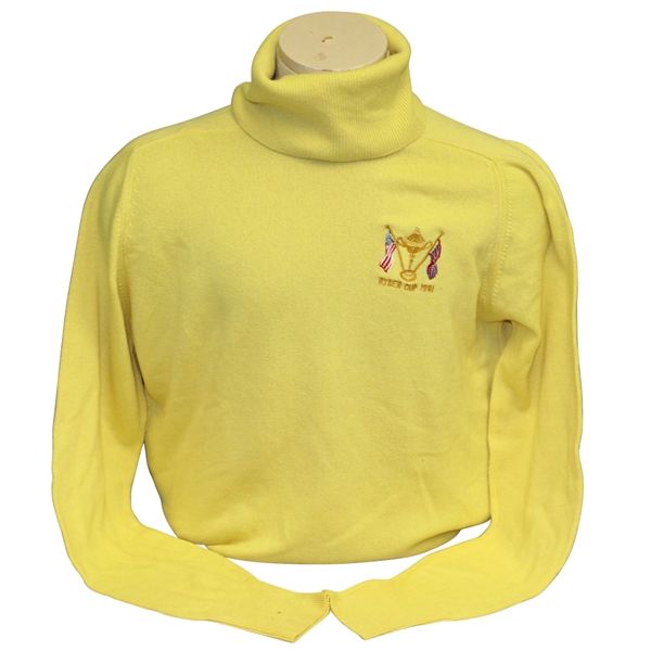 Ray Floyd's 1981 Ryder Cup USA Team Issued Cashmere Uniform Yellow Sweater