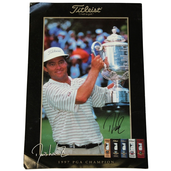 Davis Love III Signed 1997 PGA Champion Titleist Advertising Poster JSA ALOA