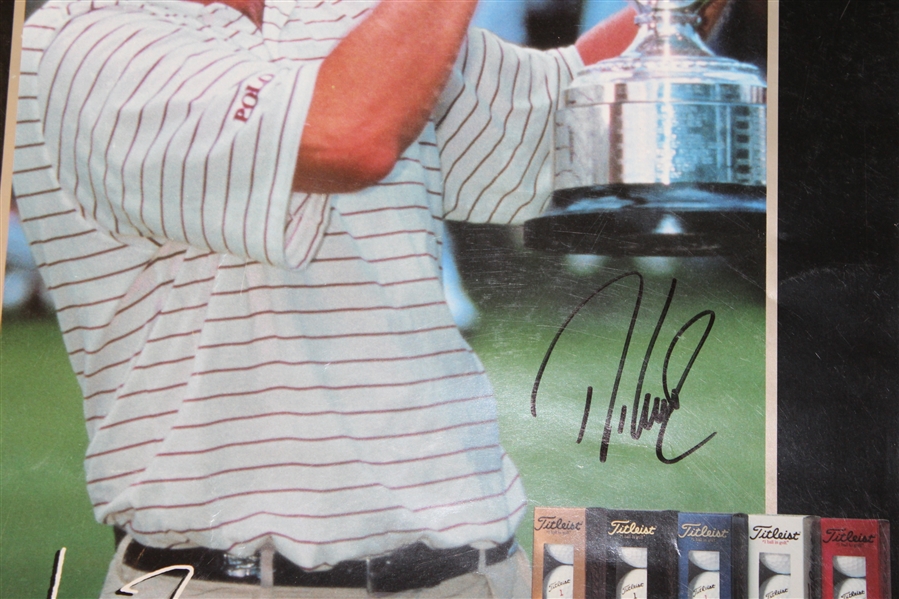 Davis Love III Signed 1997 PGA Champion Titleist Advertising Poster JSA ALOA