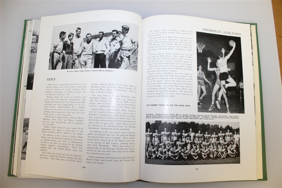 1950 Wake Forest College 'The Howler' Yearbook with Arnold Palmer