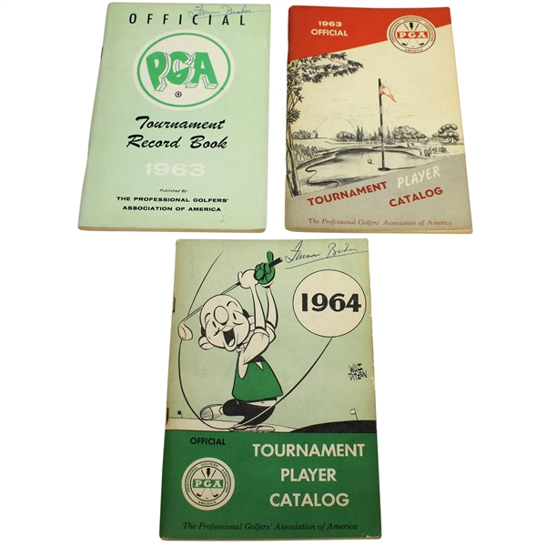 1963 & 1964 Official Player PGA Catalogs with 1963 PGA Record Book-Furman Bisher Collection