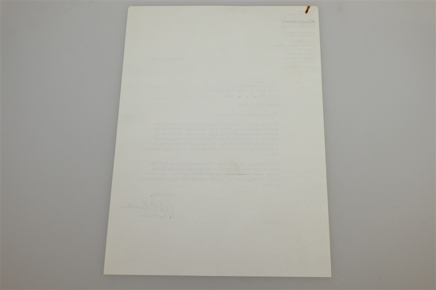 A. L. Binder Signed Two Letters to Charles Price JSA ALOA