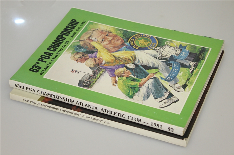1981 & 1986 PGA Championship Programs - Atlanta Athletic Club & Inverness Club
