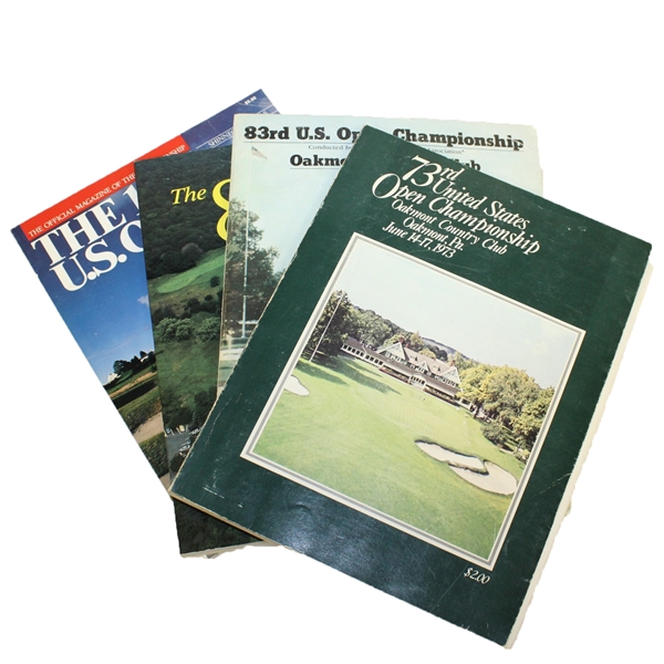 1973, 1983, 1984, & 1986 US Open Championship Official Programs