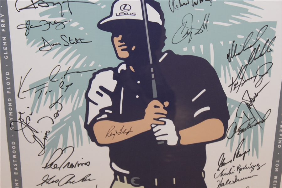 1996 Lexus Challenge Poster Signed By Participants Including Arnold Palmer, Ken Griffey Jr., Sean Connery, Kevin Costner