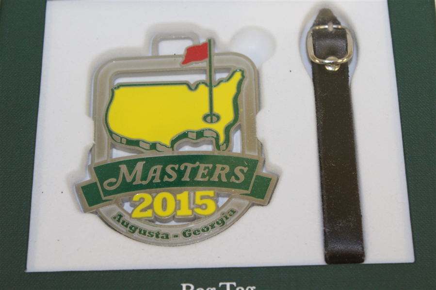 2012, 2014, & 2015 Masters Tournament Bag Tags in Original Green Boxes