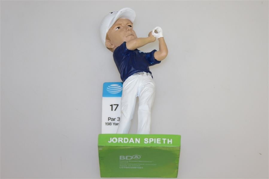 Jordan Spieth 2016 AT&T Byron Nelson Bobblehead with Golf Bag in Original Box