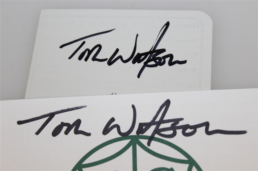 Tom Watson Signed Muirfield Village GC & Kansas City Country Club Scorecards JSA ALOA