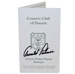Arnold Palmer Signed Country Club of Detroit Scorecard - 1954 U.S. Amateur Win Site! JSA ALOA