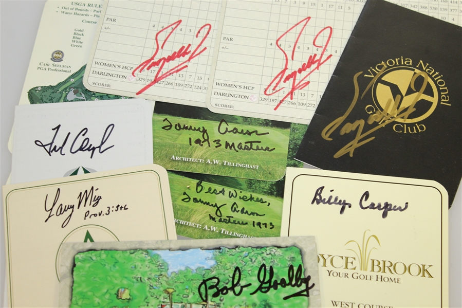 Masters Champs Signed Scorecards - Casper, Zoeller, Goalby, Aaron, Mize, & Couples JSA ALOA