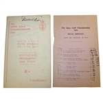 1954 The Open at Royal Birkdale Official Thursday Programme & Drawsheet - Peter Thomson Winner