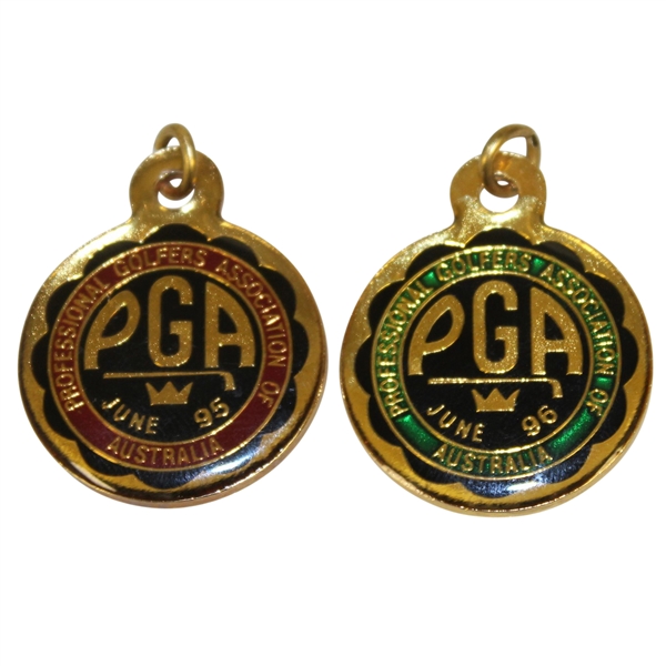 David Graham's 1995 & 1996 Australian PGA Member Badges - June
