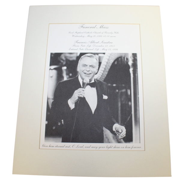 Matted Funeral Program from Frank Sinatra's Funeral Mass - May 20, 1998