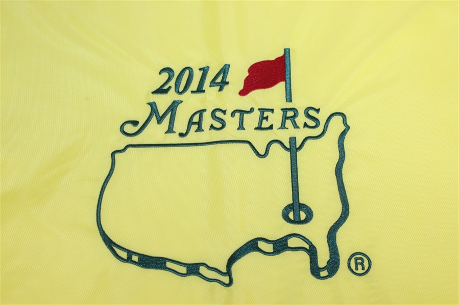 2014 & Two 2016 Masters Embroidered Flags with Undated Masters Garden Flag