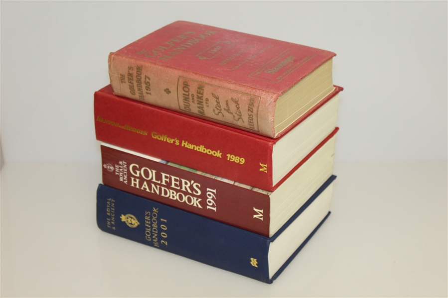Royal & Ancient's 1957, 1989, 1991, & 2001 Editions of 'The Golfer's Handbook'