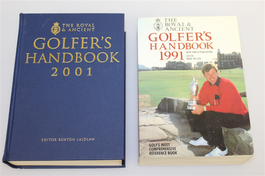 Royal & Ancient's 1957, 1989, 1991, & 2001 Editions of 'The Golfer's Handbook'