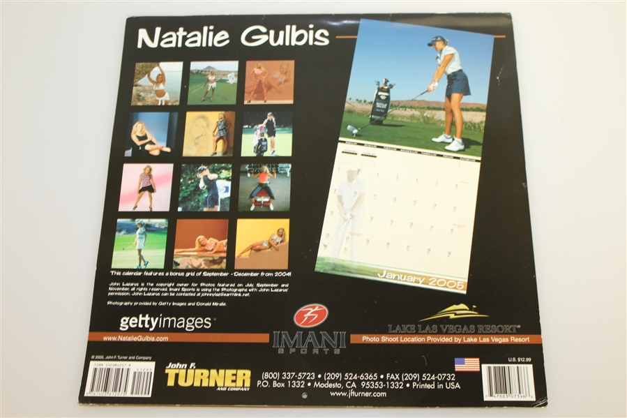 Natalie Gulbis Signed 2005 PGA Tour Professional Calendar JSA ALOA