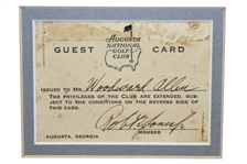 Robert "Bobby" T. Jones Jr. Signed Augusta National GC 1933 Guest Card-ONLY KNOWN, SPECIAL OPPORTUNITY