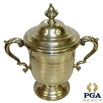  1960s Philip Morris Cup Caracas, Ven. Open Inv. Sterling Silver Loving Cup Trophy With Lid