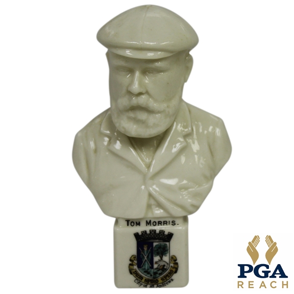 Ole Tom Morris City of St. Andrews Hewitt Brothers  Glazed China Bust Figurine